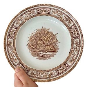 RARE 1860’s Antique Lion Pattern Edge, Mallon & Co. Plate